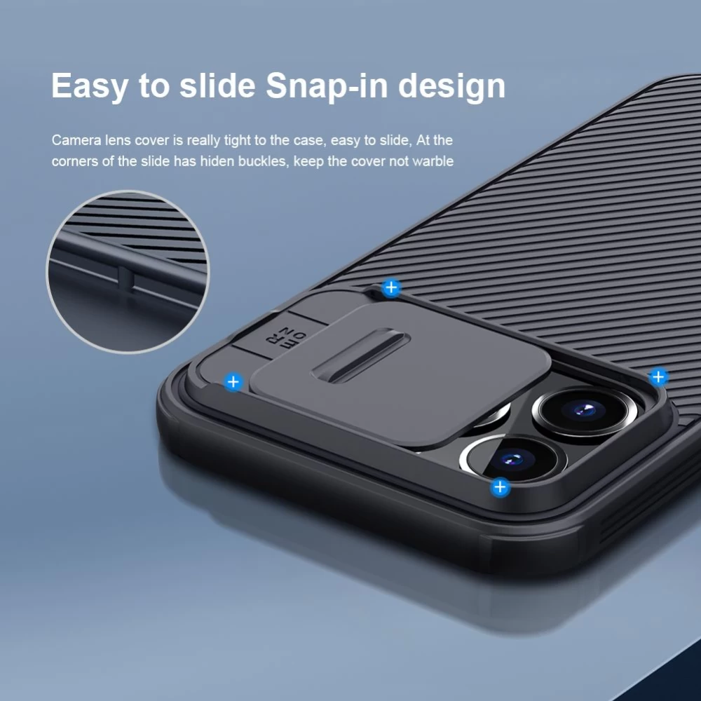 Apple iPhone 13 Pro ümbris sinine Nillkin CamShield Magnetic 