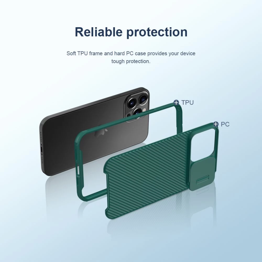 Apple iPhone 13 Pro ümbris sinine Nillkin CamShield Magnetic 
