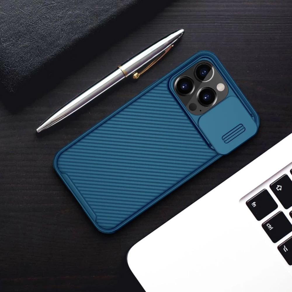 Apple iPhone 13 Pro ümbris sinine Nillkin CamShield Magnetic 