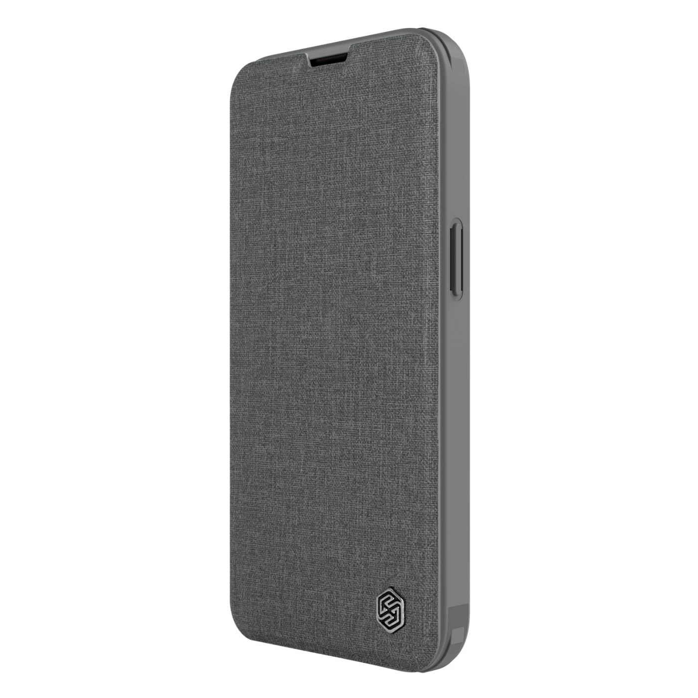 Apple iPhone 13 Pro dėklas pilkas Nillkin Qin Leather (Cloth Version)