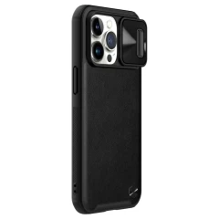 Apple iPhone 13 Pro ümbris must Nillkin CamShield Leather 