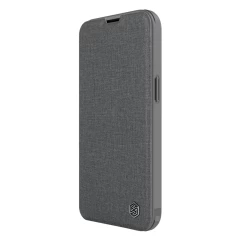 Apple iPhone 13 Pro dėklas pilkas Nillkin Qin Leather (Cloth Version)
