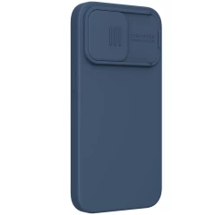 Apple iPhone 13 Pro ümbris sinine Nillkin CamShield Silky Magnetic Silicon 