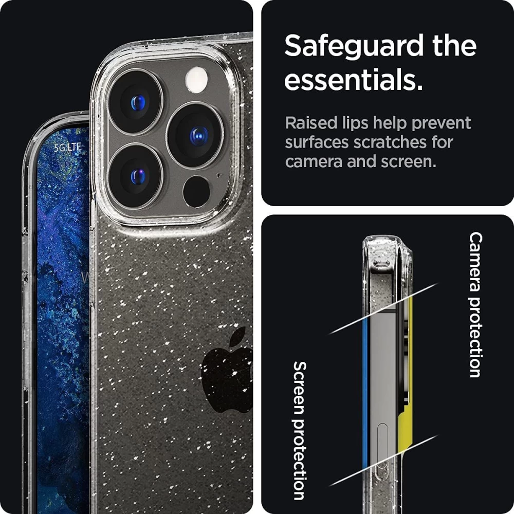 Apple iPhone 13 Pro Max dėklas skaidrus SPIGEN Liquid Crystal 