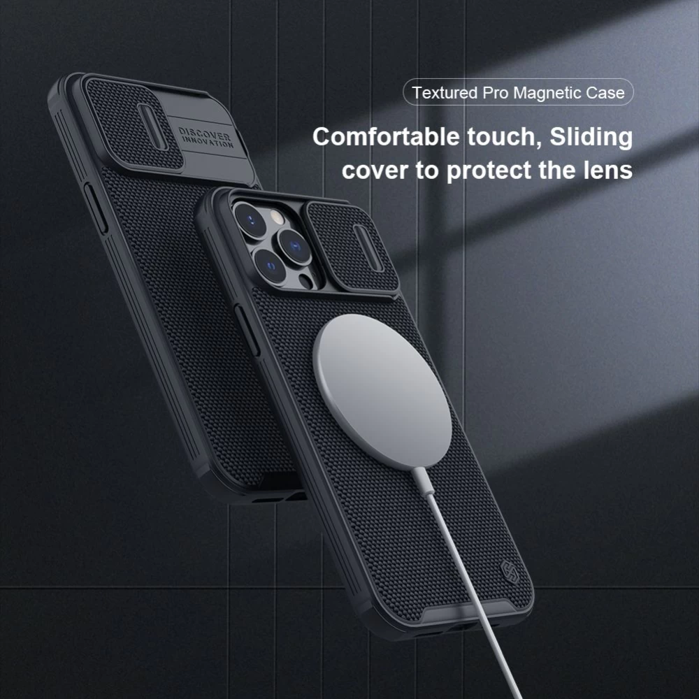 Apple iPhone 13 Pro Max чехол черный Nillkin Textured Magnetic 