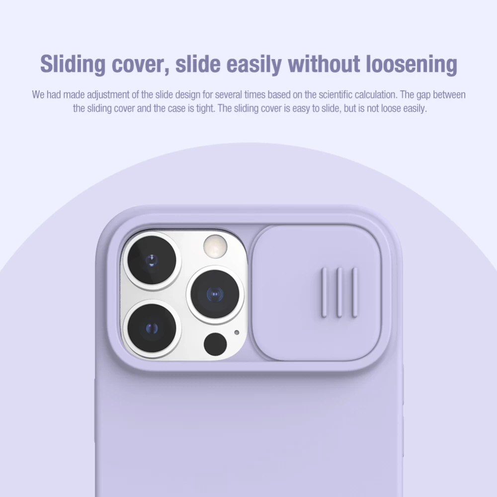 Apple iPhone 13 Pro Max vāciņš melns Nillkin CamShield Silky Magnetic Silicon 