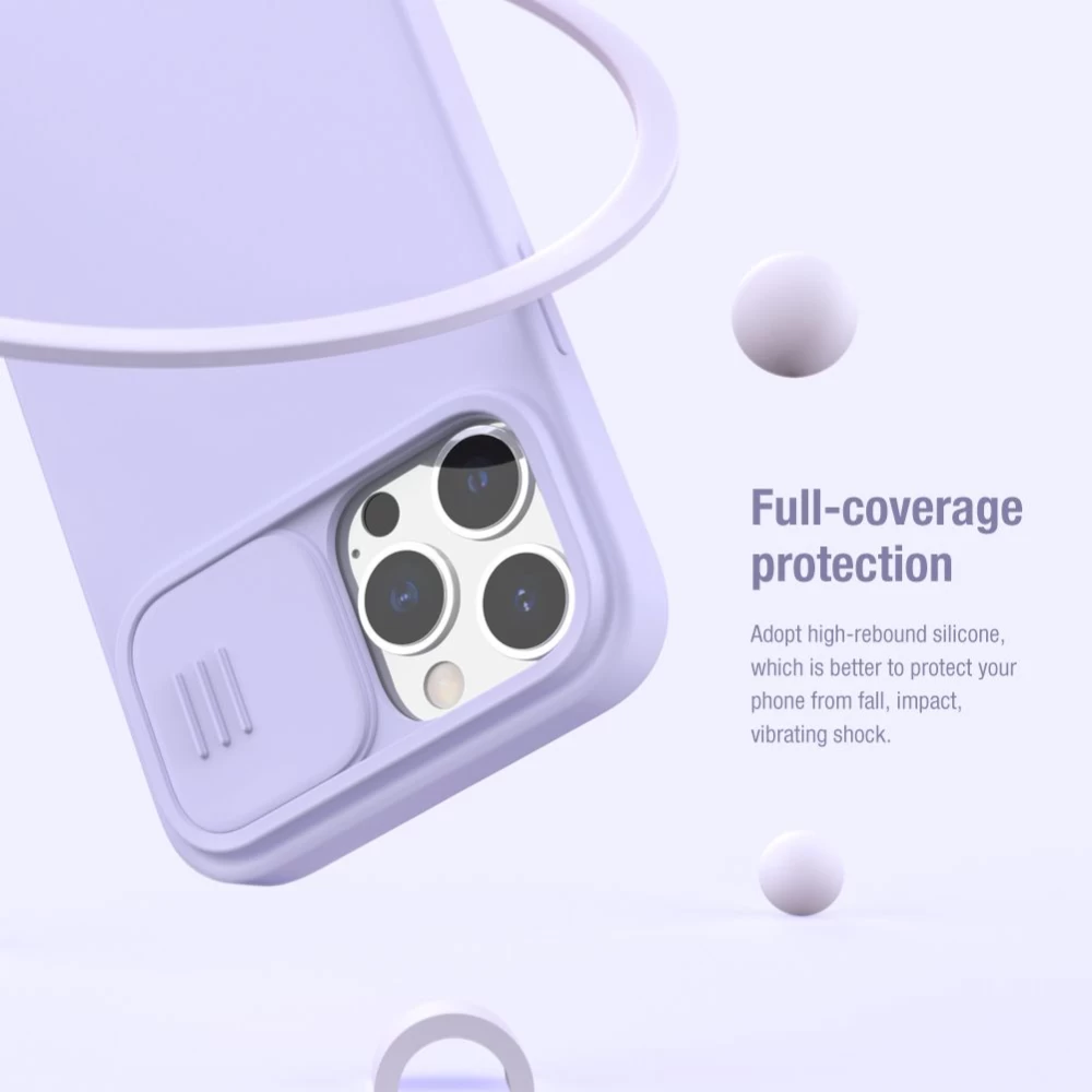 Apple iPhone 13 Pro Max vāciņš melns Nillkin CamShield Silky Magnetic Silicon 