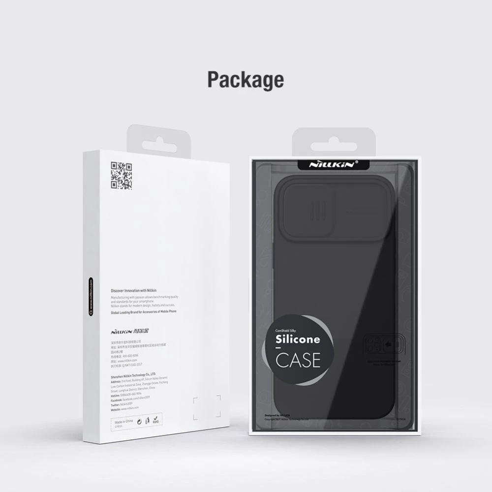 Apple iPhone 13 Pro Max vāciņš melns Nillkin CamShield Silky Magnetic Silicon 