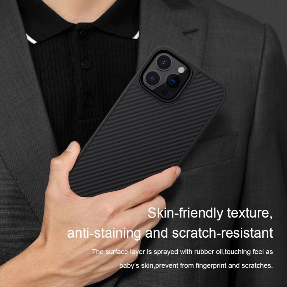 Apple iPhone 13 Pro Max чехол черный Nillkin Synthetic Fiber 