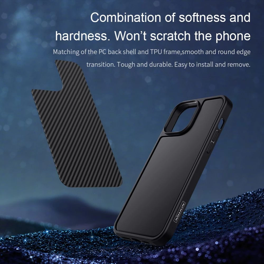 Apple iPhone 13 Pro Max чехол черный Nillkin Synthetic Fiber 