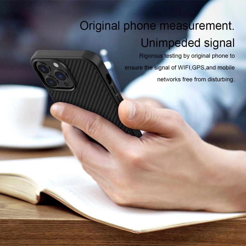 Apple iPhone 13 Pro Max чехол черный Nillkin Synthetic Fiber 