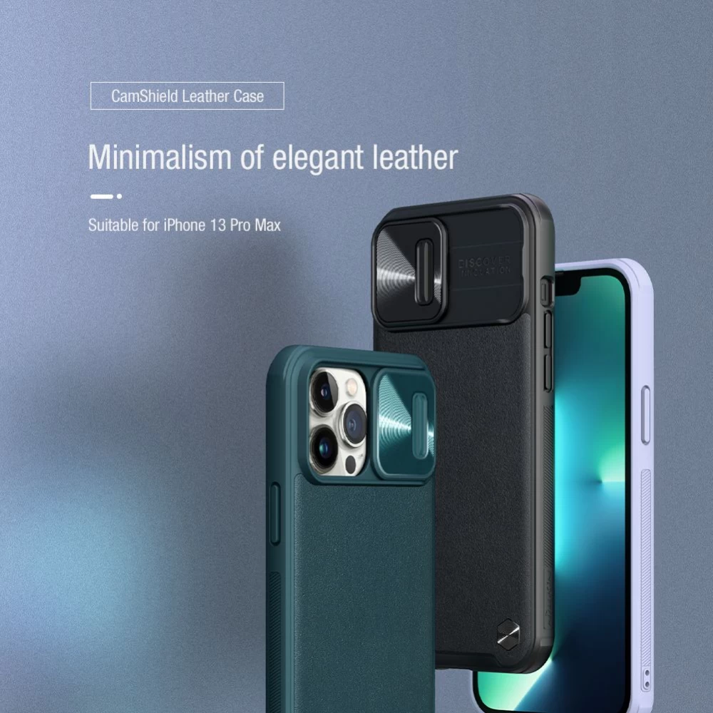 Apple iPhone 13 Pro Max ümbris roheline Nillkin CamShield Leather 
