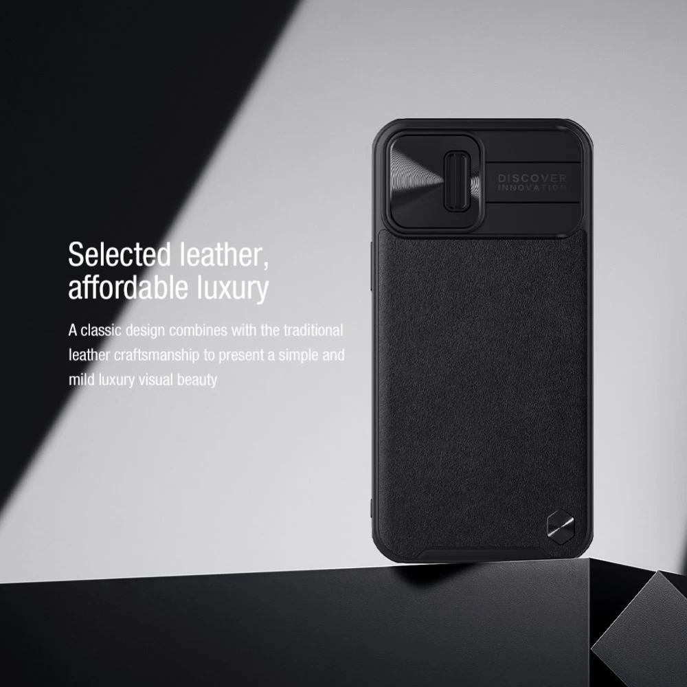 Apple iPhone 13 Pro Max ümbris roheline Nillkin CamShield Leather 