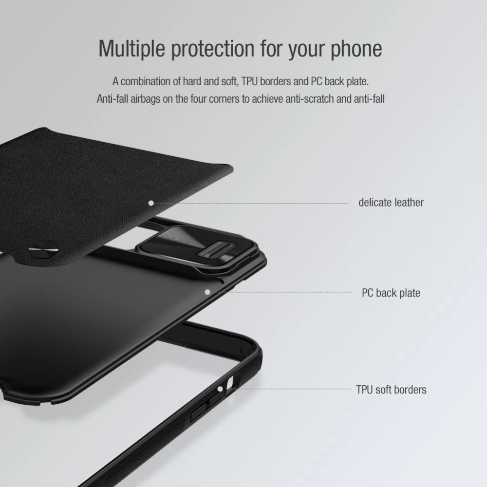 Apple iPhone 13 Pro Max ümbris roheline Nillkin CamShield Leather 