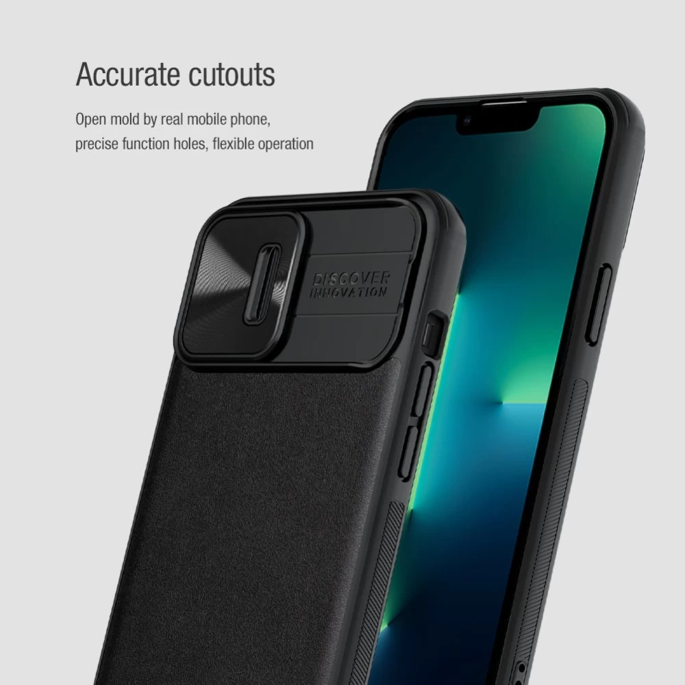 Apple iPhone 13 Pro Max ümbris roheline Nillkin CamShield Leather 