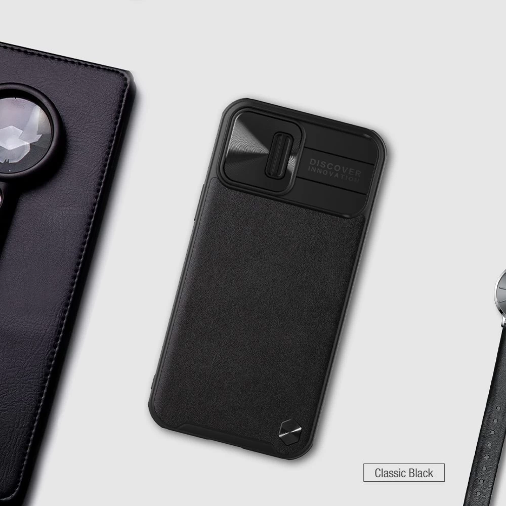 Apple iPhone 13 Pro Max ümbris roheline Nillkin CamShield Leather 