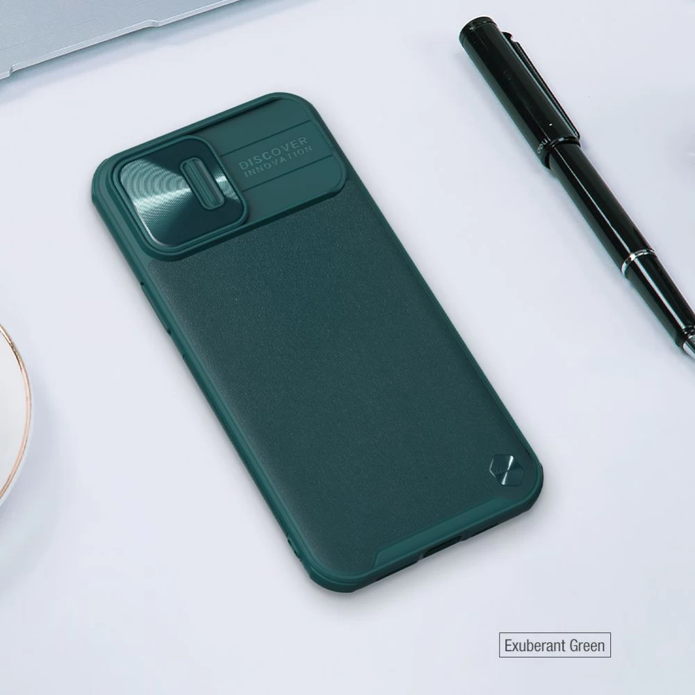 Apple iPhone 13 Pro Max ümbris roheline Nillkin CamShield Leather 