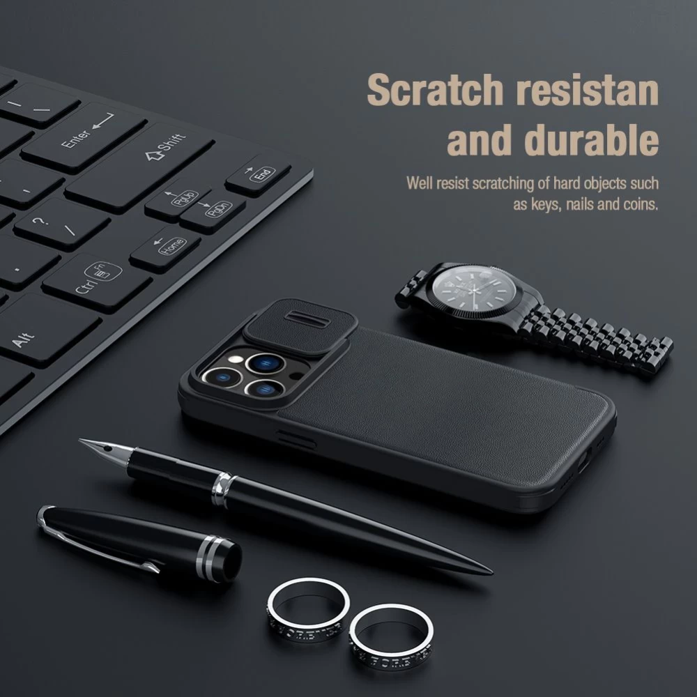 Apple iPhone 13 Pro Max чехол зеленый Nillkin Qin Leather (Plain Version)
