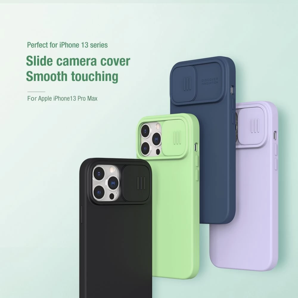 Apple iPhone 13 Pro Max dėklas žalia Nillkin CamShield Silky Silicon 