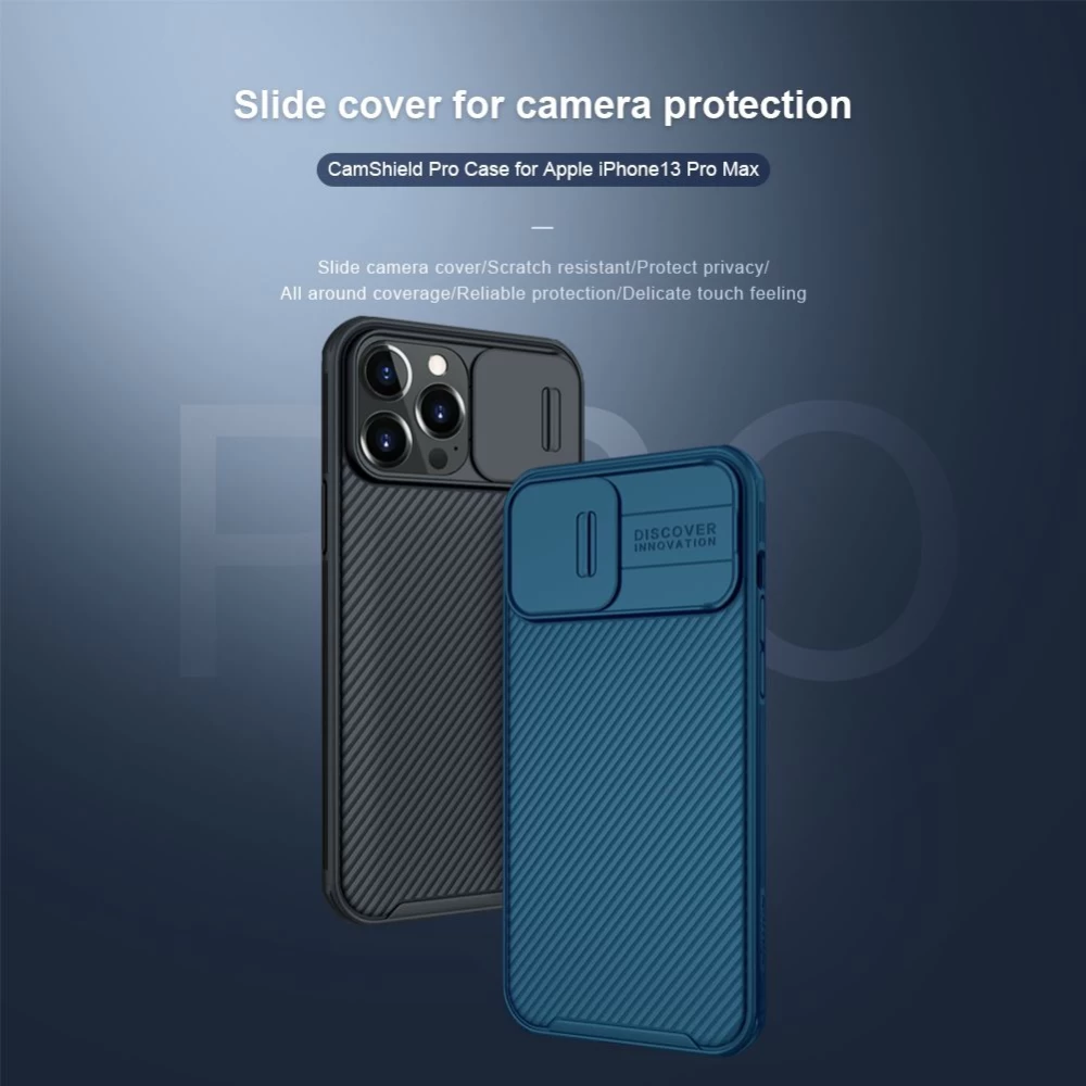 Apple iPhone 13 Pro Max чехол синий Nillkin CamShield 