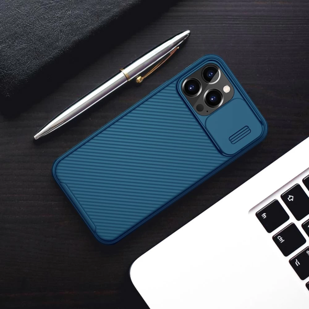 Apple iPhone 13 Pro Max чехол синий Nillkin CamShield 