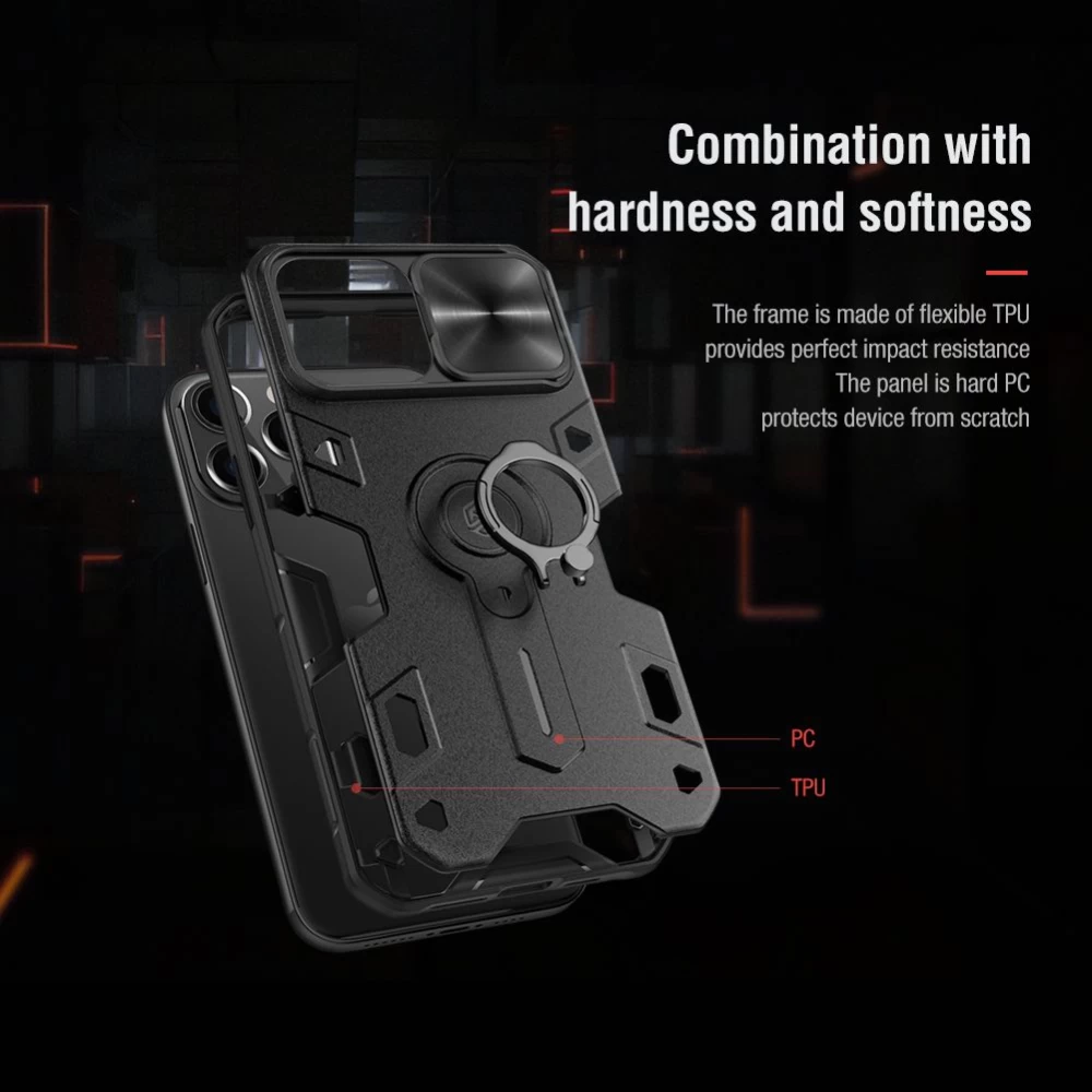 Apple iPhone 13 Pro Max чехол синий Nillkin CamShield Armor 