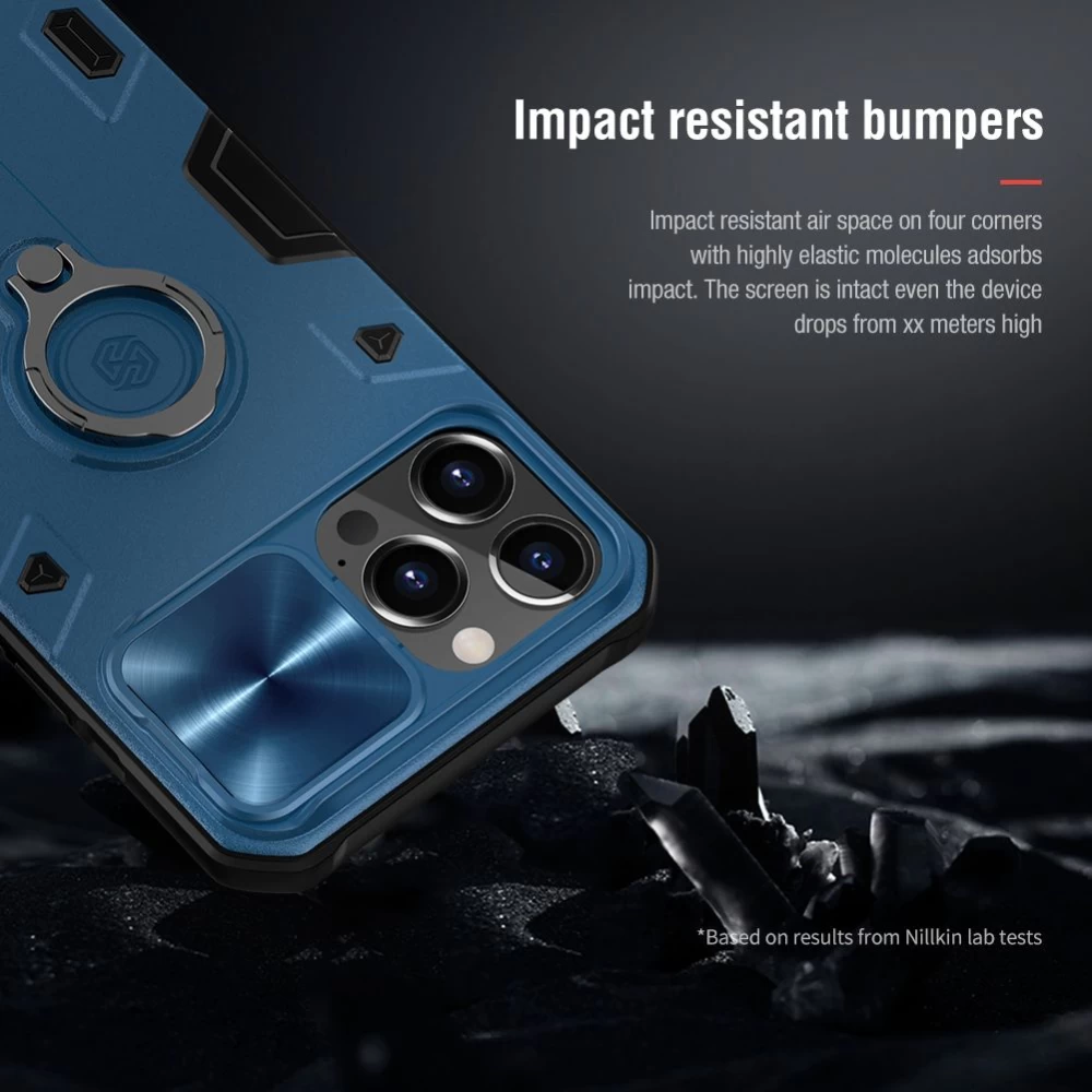 Apple iPhone 13 Pro Max чехол синий Nillkin CamShield Armor 