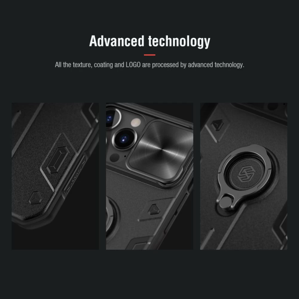 Apple iPhone 13 Pro Max чехол синий Nillkin CamShield Armor 