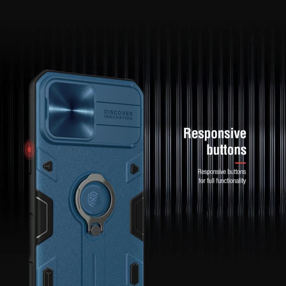 Apple iPhone 13 Pro Max чехол синий Nillkin CamShield Armor 