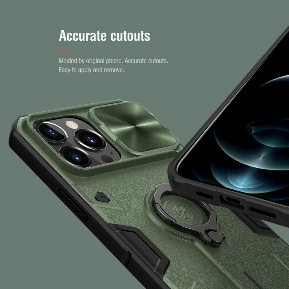 Apple iPhone 13 Pro Max чехол синий Nillkin CamShield Armor 