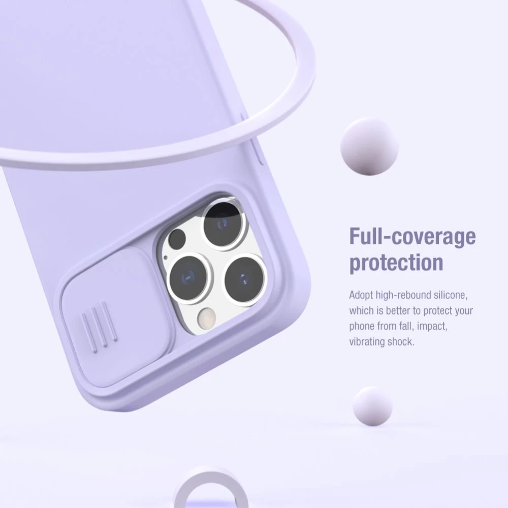 Apple iPhone 13 Pro Max vāciņš zils Nillkin CamShield Silky Magnetic Silicon 