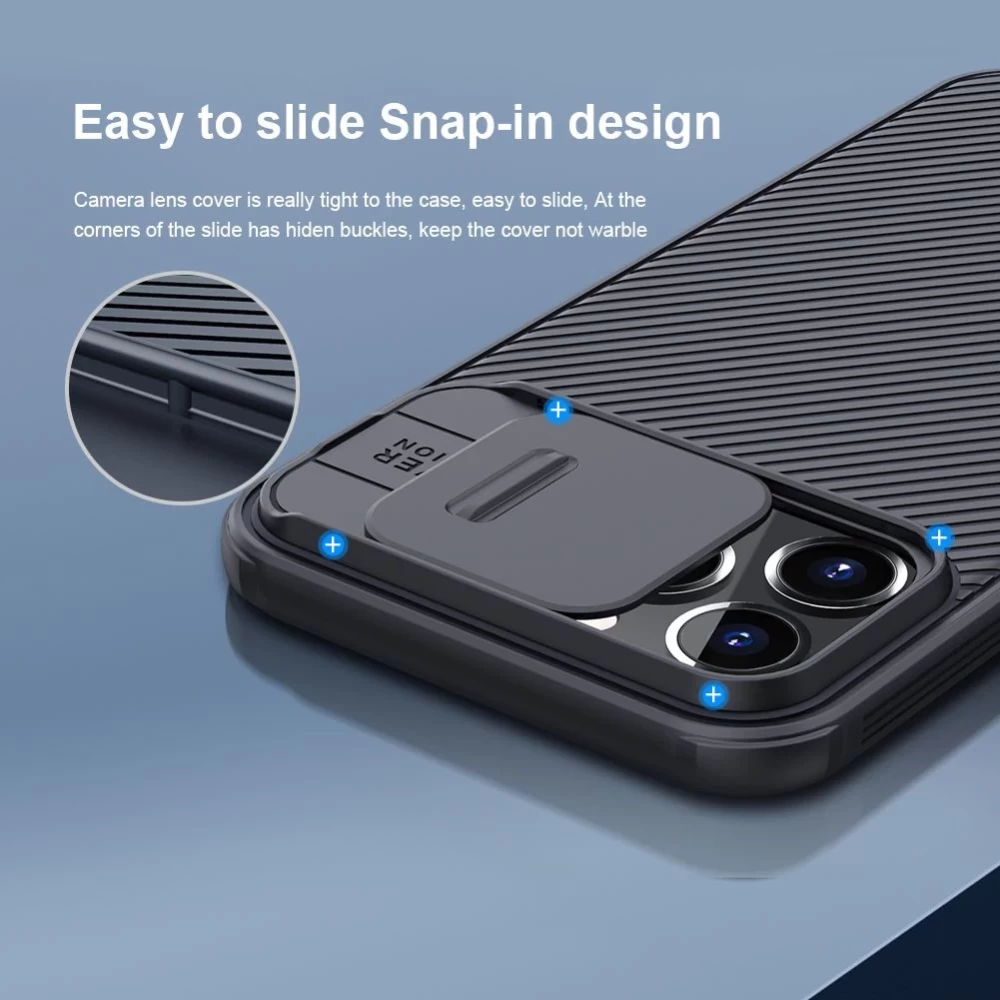 Apple iPhone 13 Pro Max чехол синий Nillkin CamShield Magnetic 
