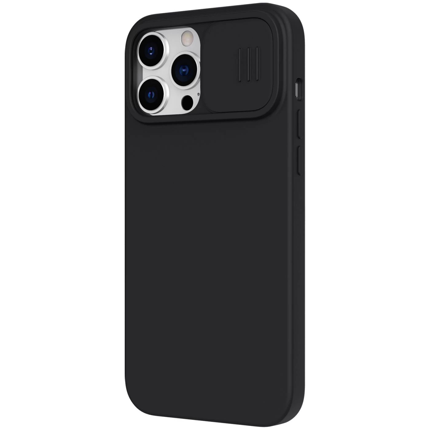 Apple iPhone 13 Pro Max vāciņš melns Nillkin CamShield Silky Magnetic Silicon