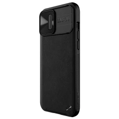 Apple iPhone 13 Pro Max ümbris must Nillkin CamShield Leather 
