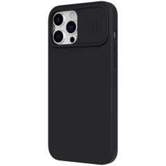 Apple iPhone 13 Pro Max vāciņš melns Nillkin CamShield Silky Magnetic Silicon 