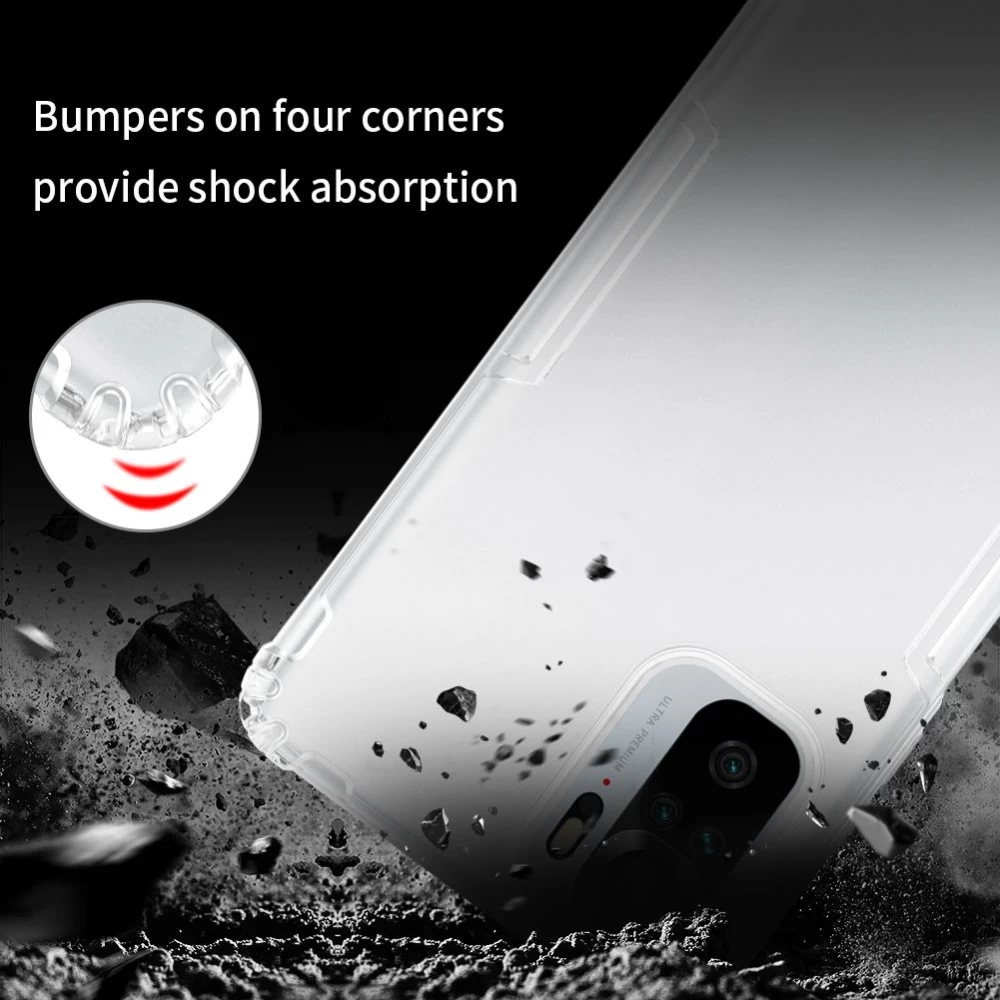 Xiaomi RedMi Note 10S dėklas skaidrus Nillkin TPU  10 4G Copy