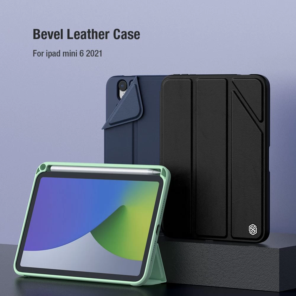 Apple iPad Mini 6 maciņš zaļš Nillkin Bevel Leather 