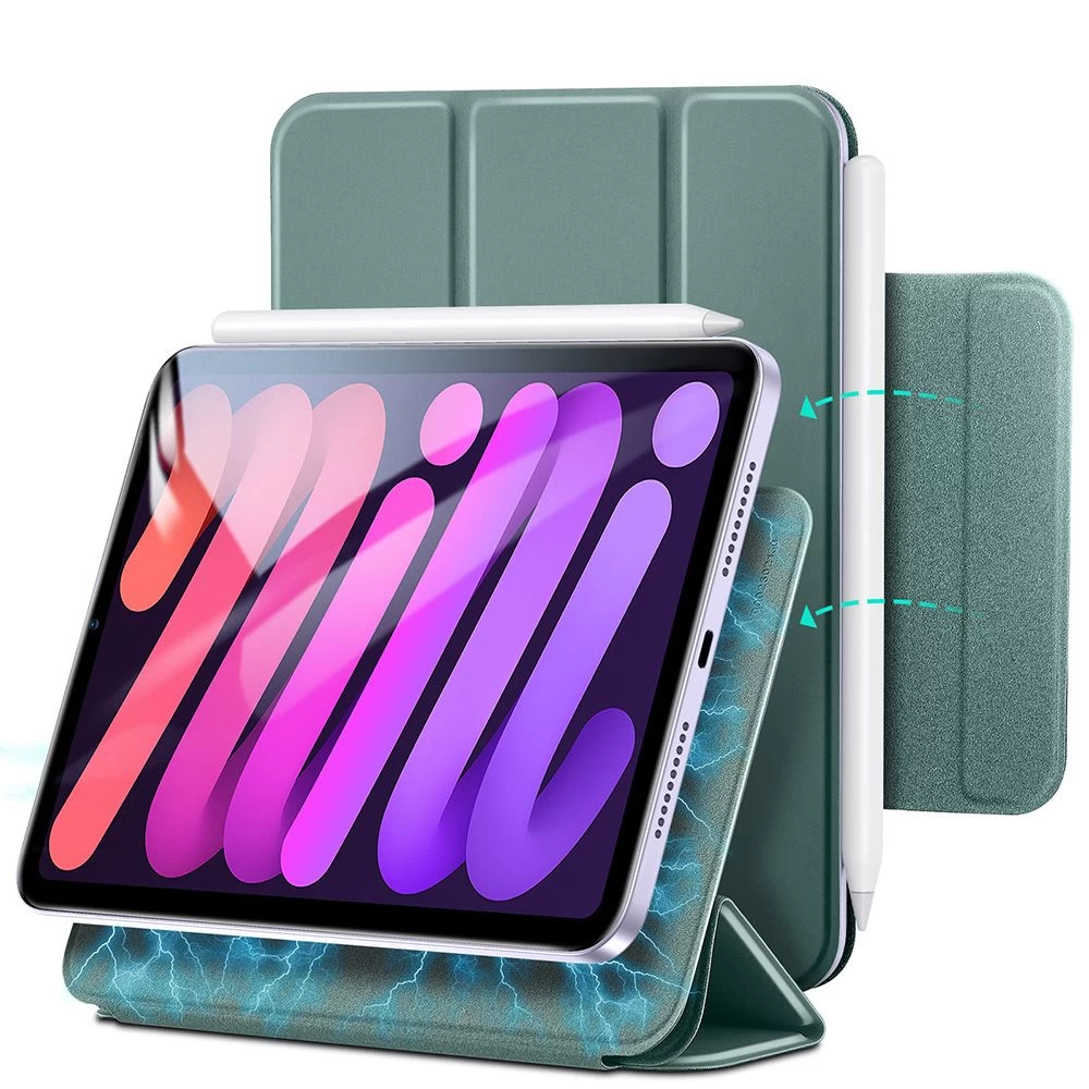 Apple iPad Mini 6 tablet case green ESR Rebound Magnetic 2021