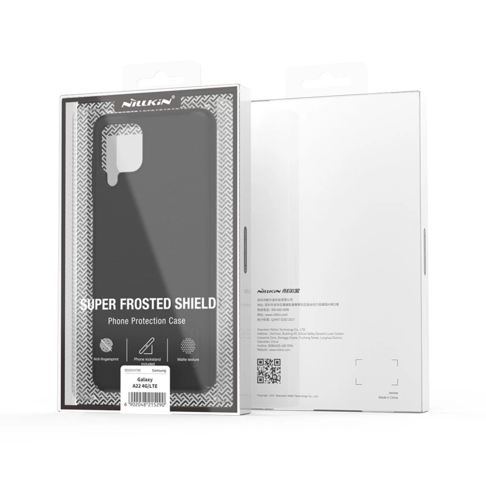 Samsung Galaxy A22 4G чехол синий Nillkin Super Frosted Shield  4G/LTE