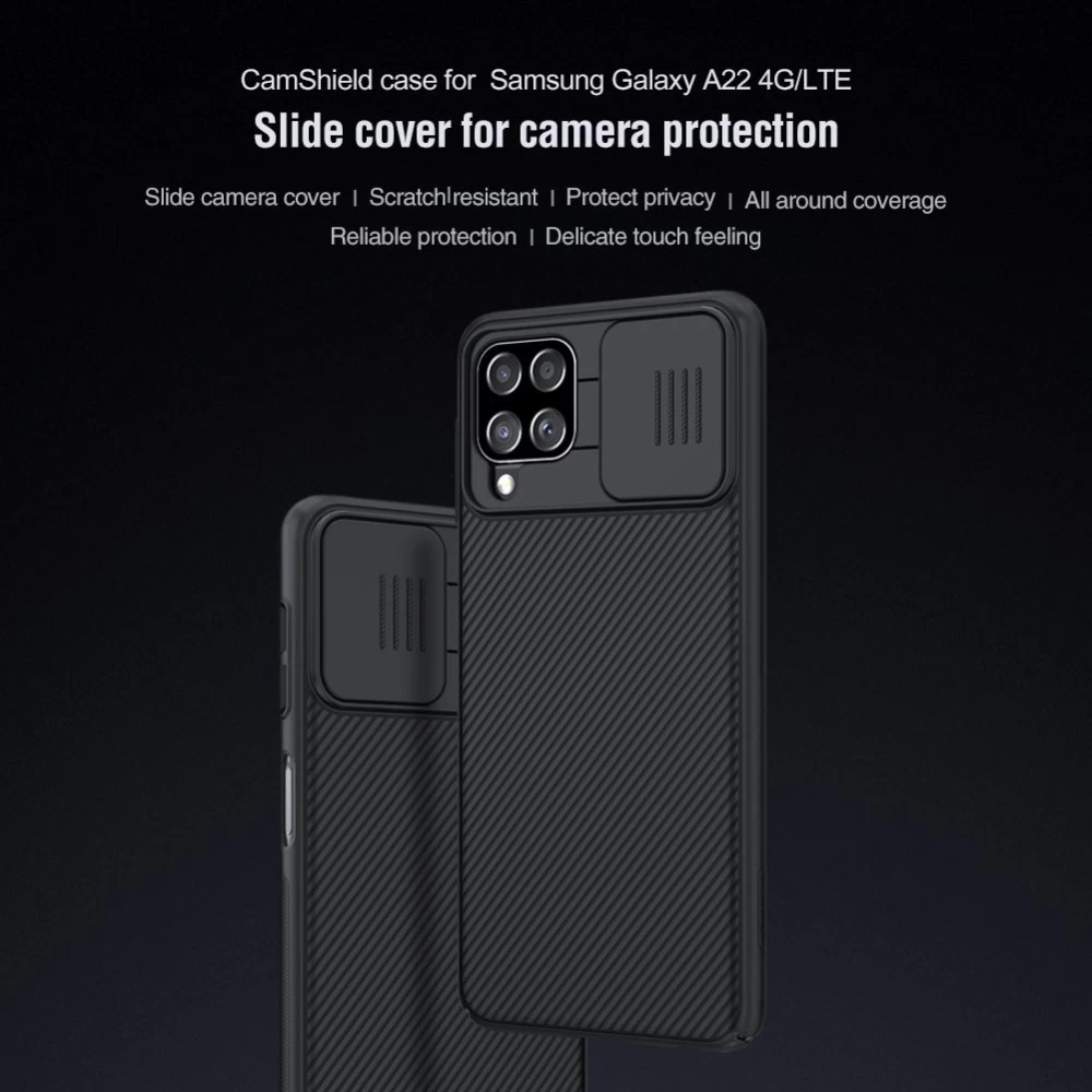 Samsung Galaxy A22 4G case blue Nillkin CamShield  4G/LTE