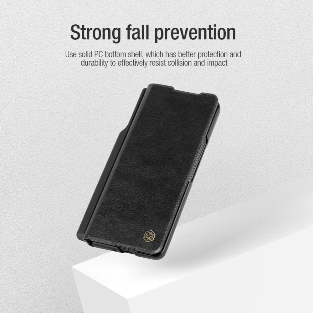 Samsung Galaxy Z Fold 3 kaaned roheline Nillkin Qin Leather (Vegan Leather) 5G