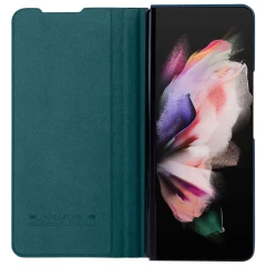 Samsung Galaxy Z Fold 3 kaaned roheline Nillkin Qin Leather (Vegan Leather) 5G