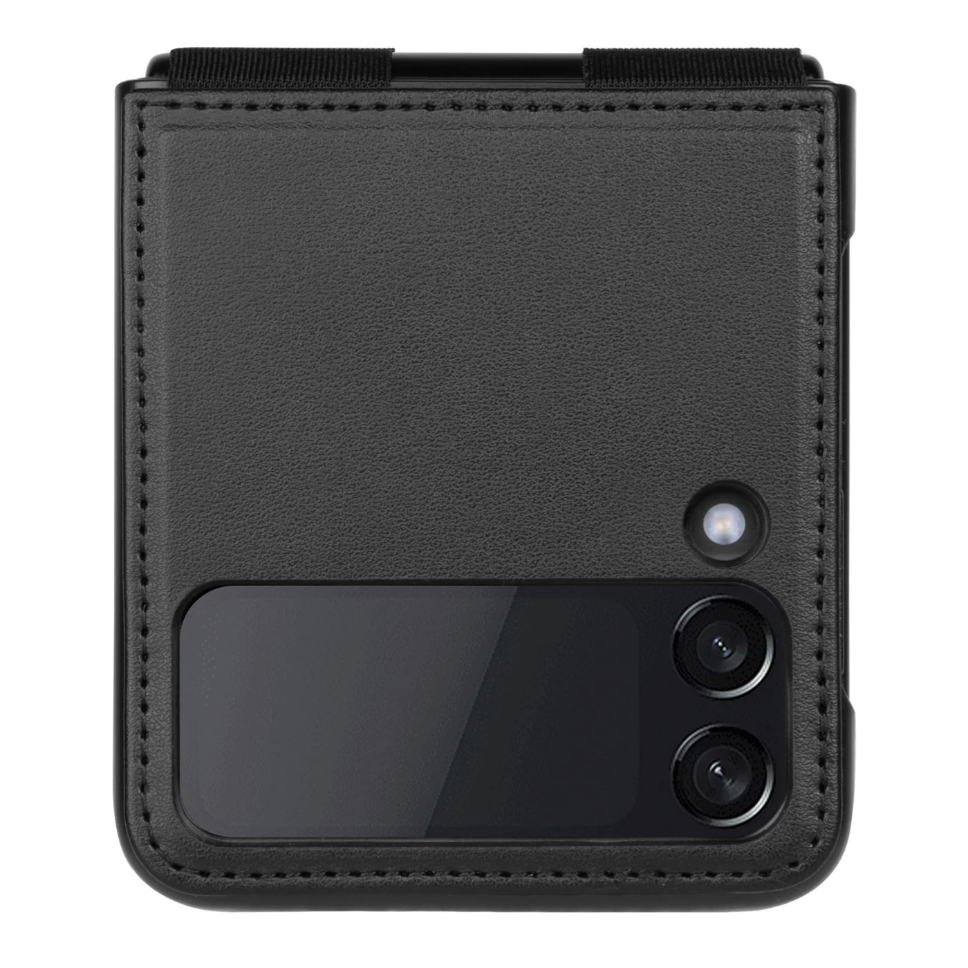 Samsung Galaxy Z Flip 3 dėklas Juoda Nillkin Qin Leather Vegan 5G