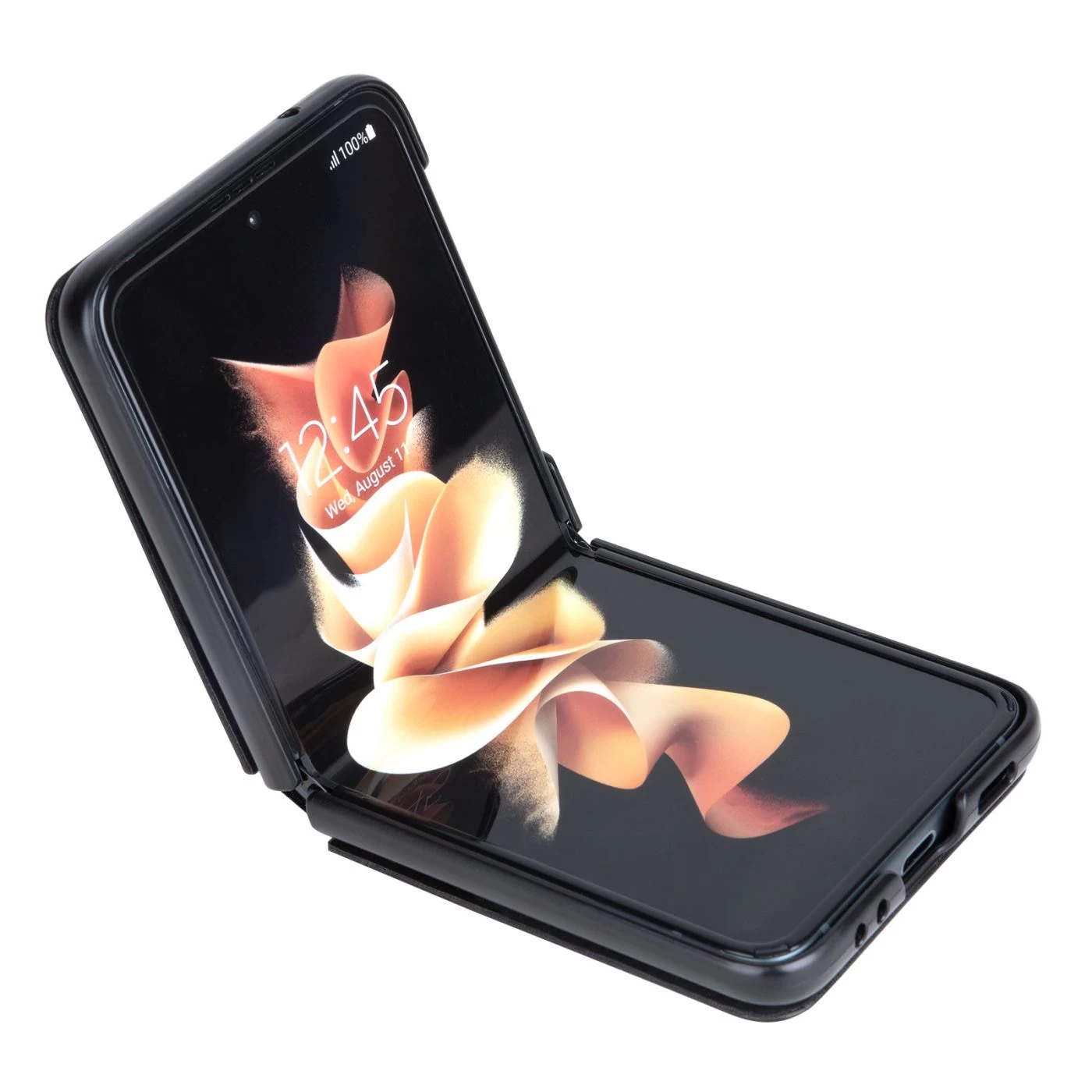 Samsung Galaxy Z Flip 3 dėklas Juoda Nillkin Qin Leather Vegan 5G