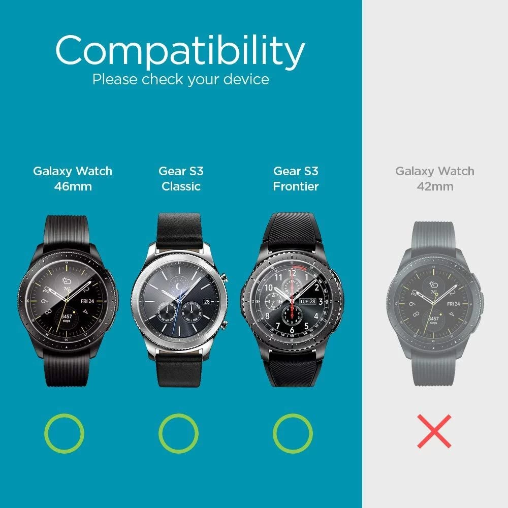 Samsung Galaxy Watch 4 skärmskydd  SPIGEN Glas.TR Slim Classic 46mm (3-pack)