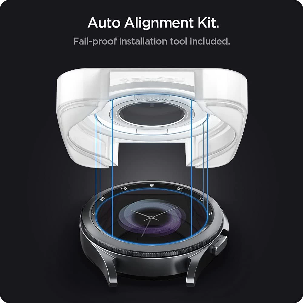 Samsung Galaxy Watch 4 защитное стекло  SPIGEN Glas.TR EZ FIT Classic 46mm (2-pack)