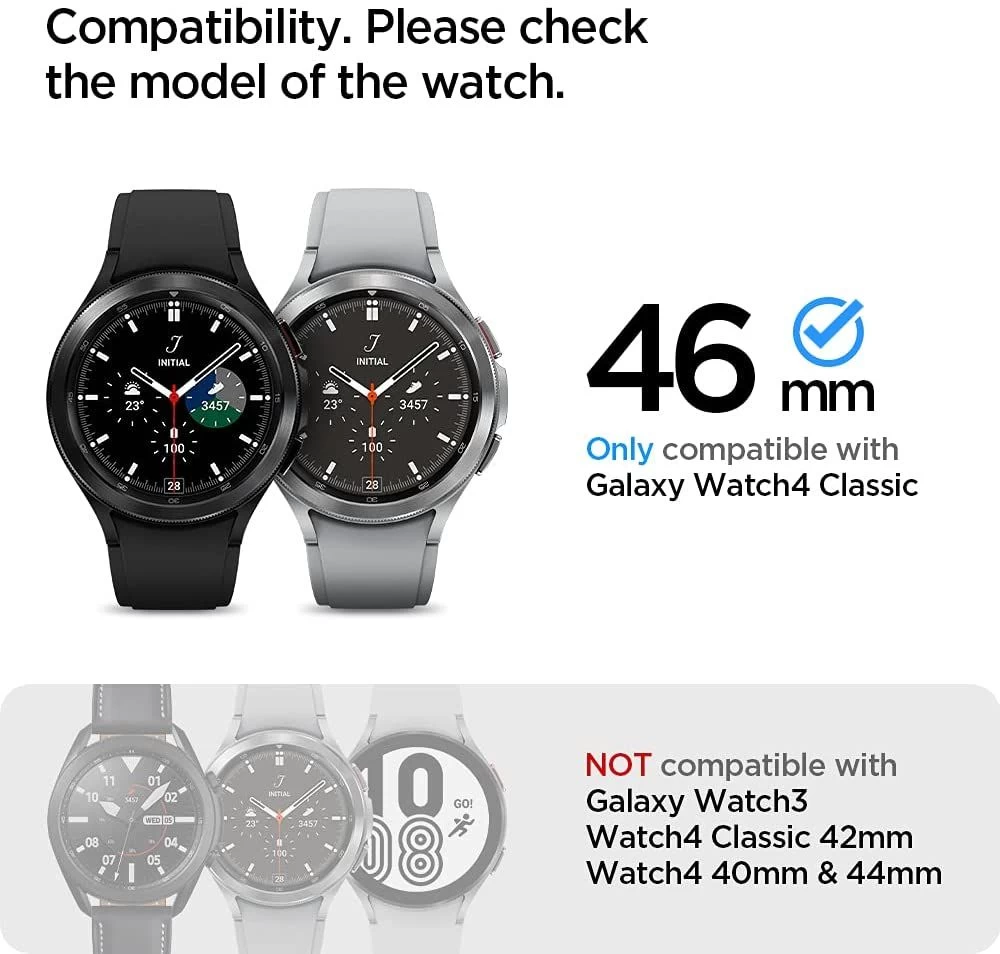 Samsung Galaxy Watch 4 защитное стекло  SPIGEN Glas.TR EZ FIT Classic 46mm (2-pack)