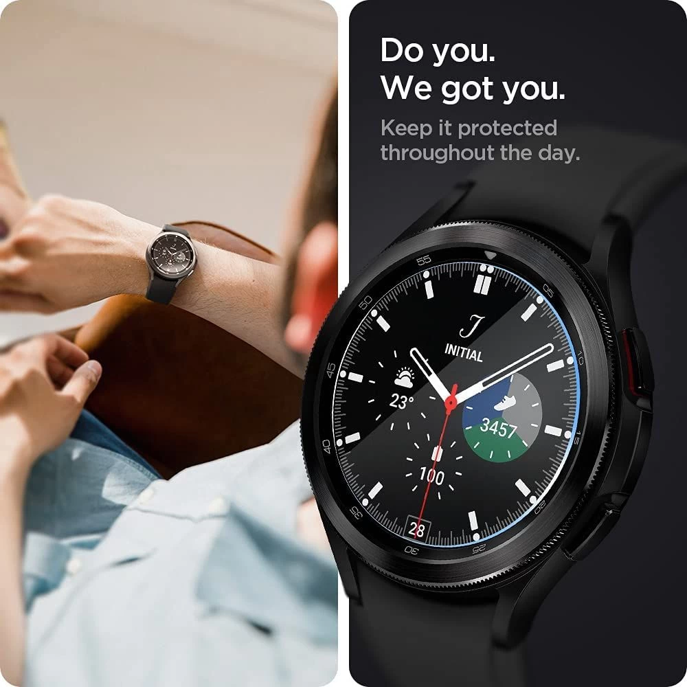Samsung Galaxy Watch 4 защитное стекло  SPIGEN Glas.TR EZ FIT Classic 46mm (2-pack)