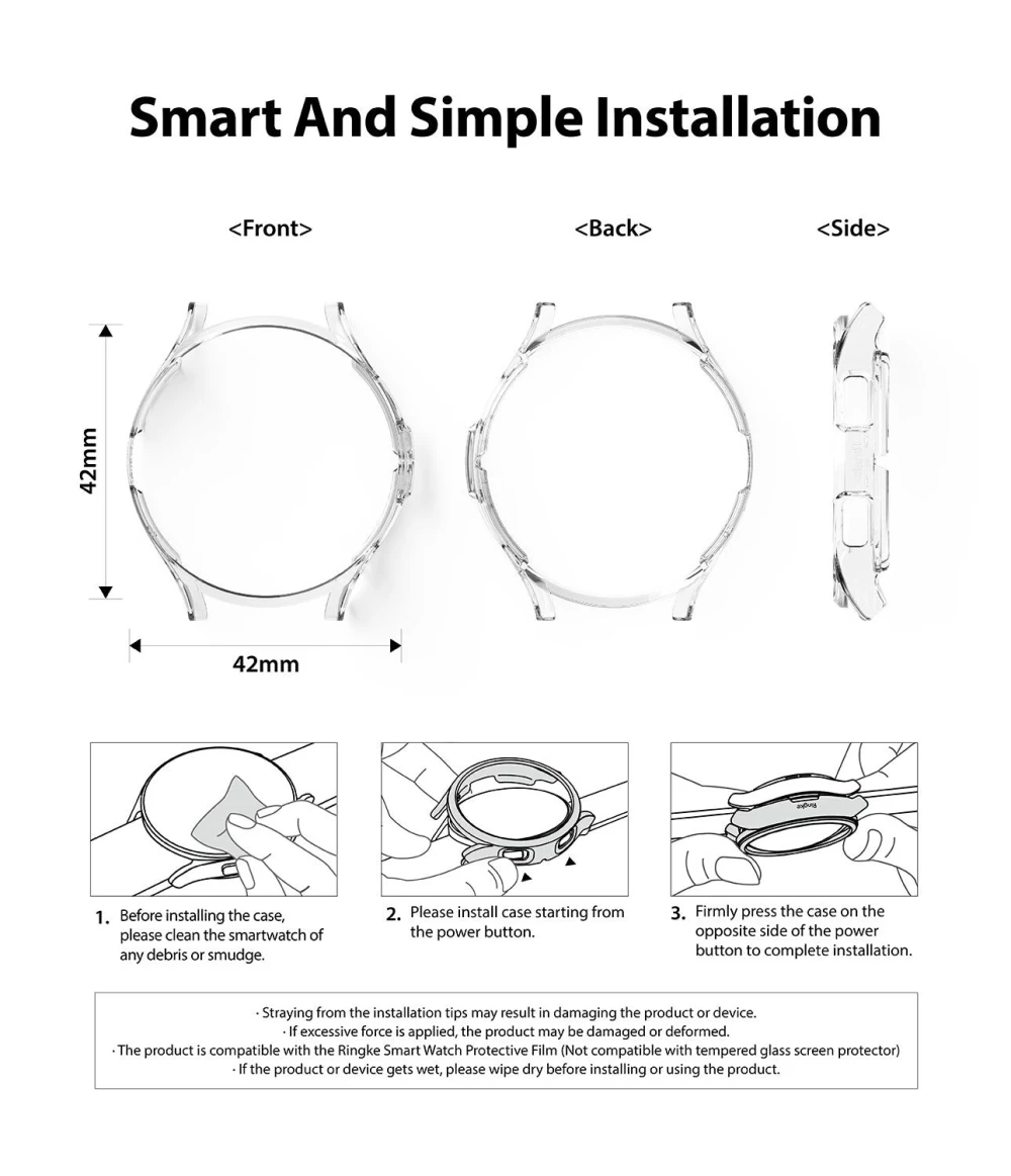 Samsung Galaxy Watch 4 rihm  RINGKE Slim 2-pack Classic 46mm