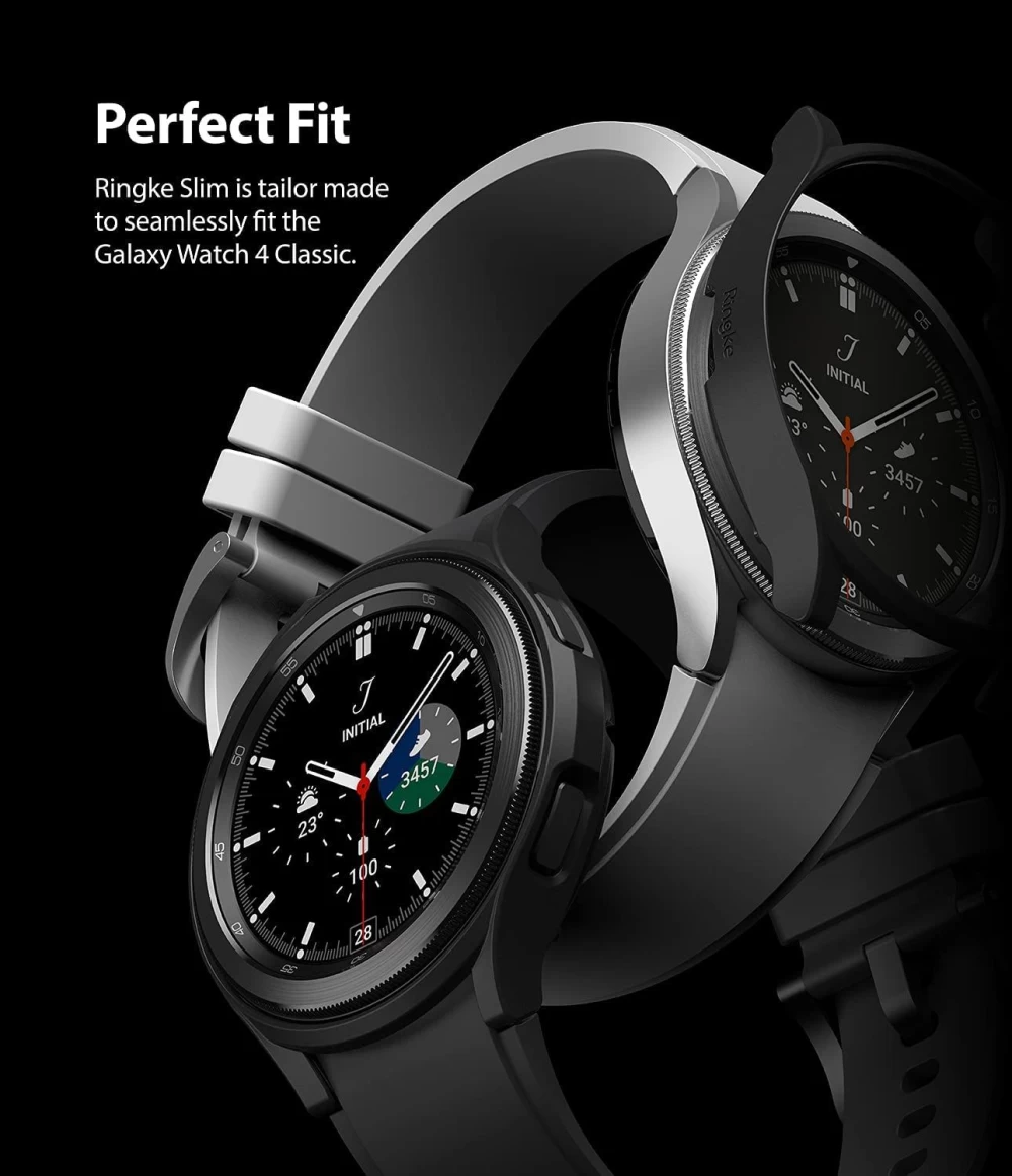 Samsung Galaxy Watch 4 rihm must RINGKE Slim 2-pack Classic 46mm